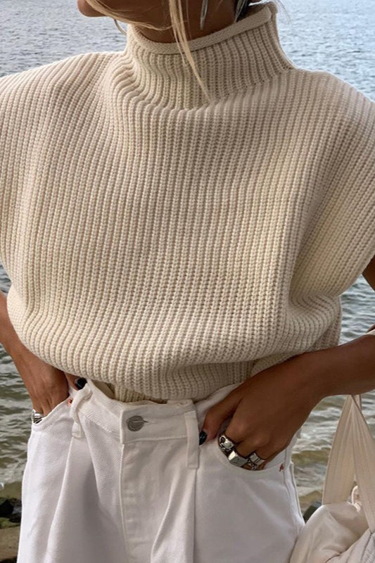 Turtleneck Short Sleeve Sweater