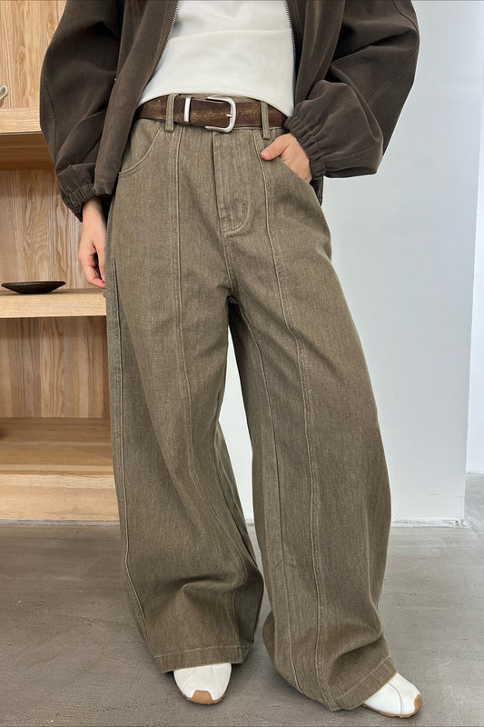 Wide-leg Tapered Pants