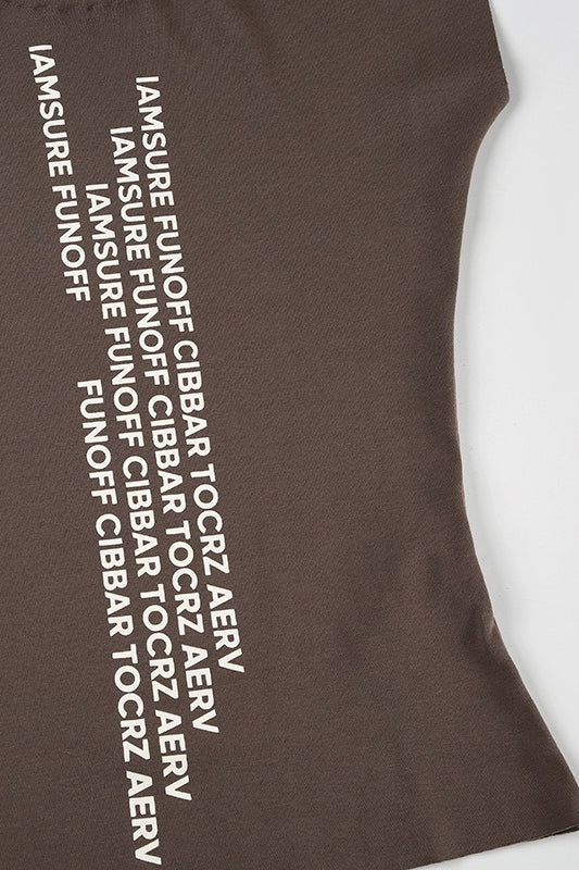 Street Letter Print Minimalist T-shirt