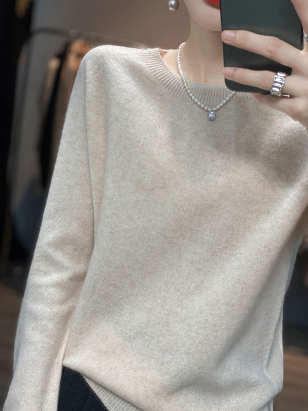Blue Round-neck Long Sleeve Sweater An1059
