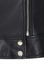 In-stock Short Pu Leather Coat