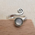 Spiral Moonstone Ring