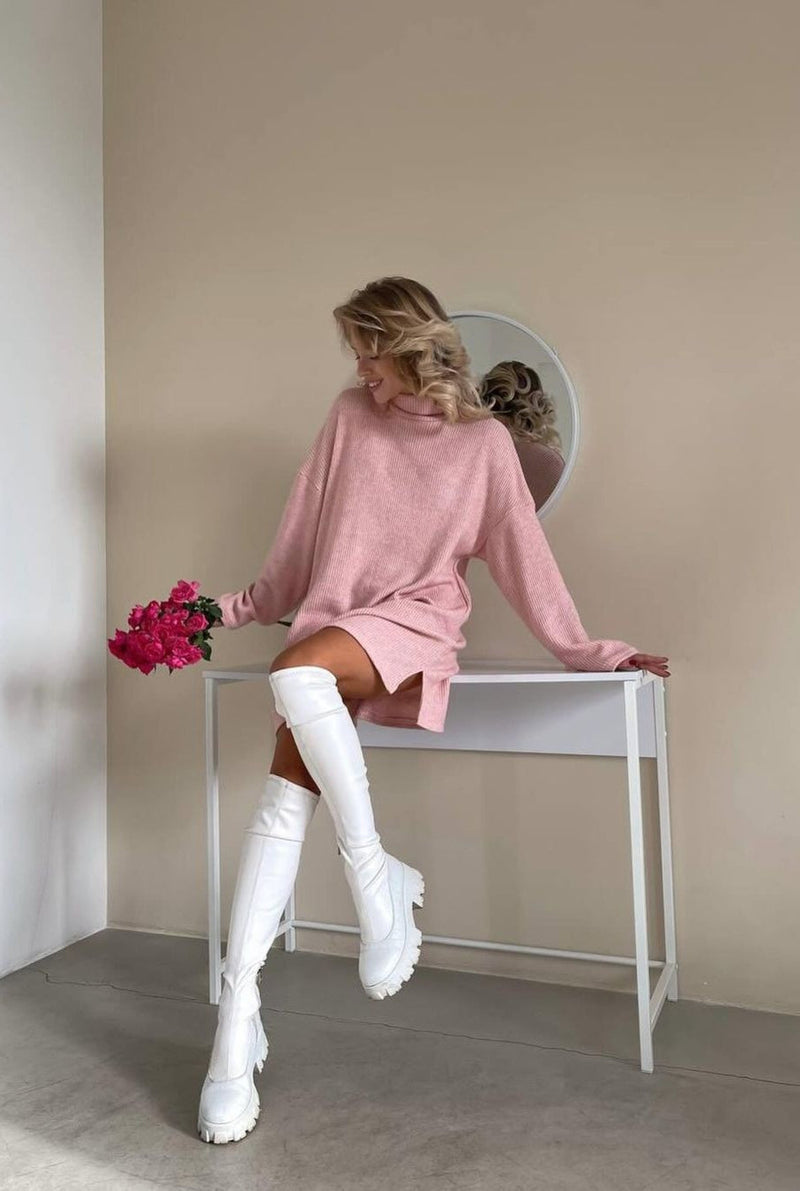 Knit Pullover Sweater Dress