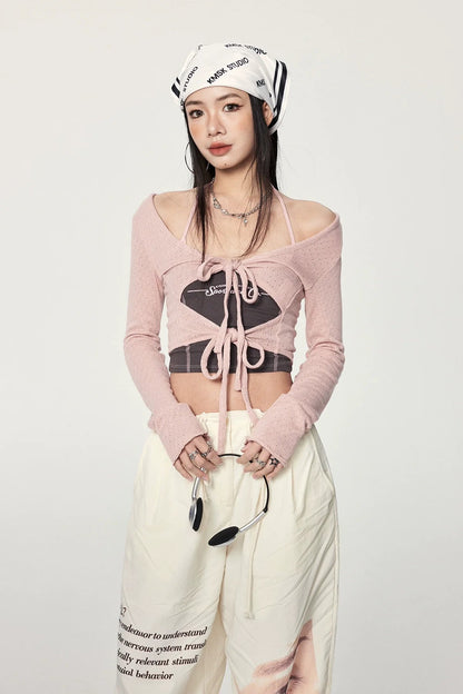 Tie Front Knit Cardigan
