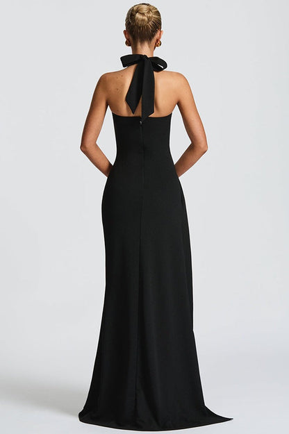 Backless High Slit Bodycon Maxi Dress