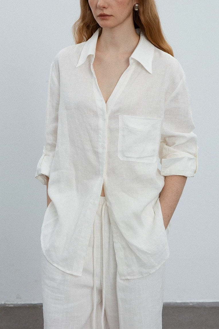 Minimalist Vibe Linen Loose-fit Blouse