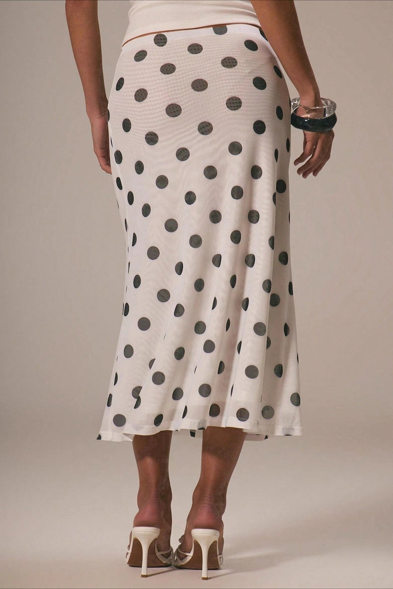 Polka Dot A-line Skirt