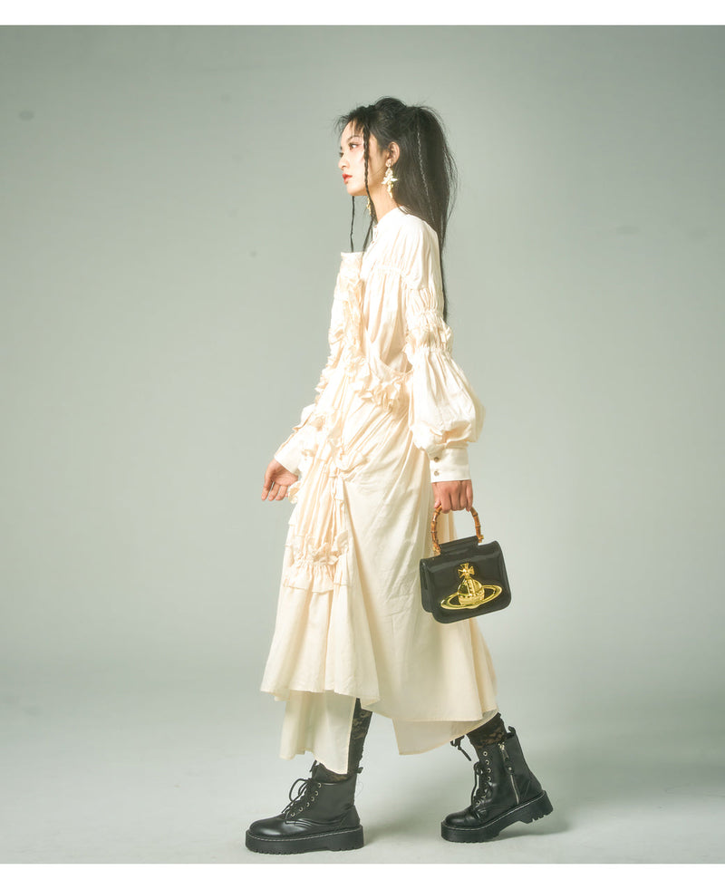 Cotton Ruffle Maxi Dress