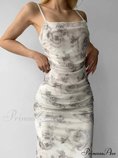 Back Slit Velvet Halter Maxi Dress