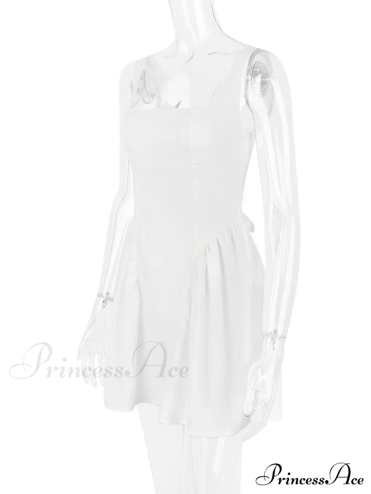 Backless Bow Stylish Mini Dress