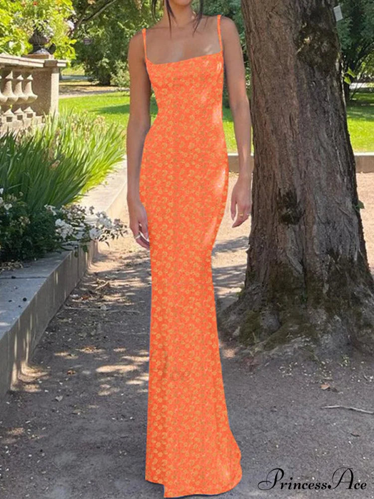 Backless Graceful Mesh Maxi Dress