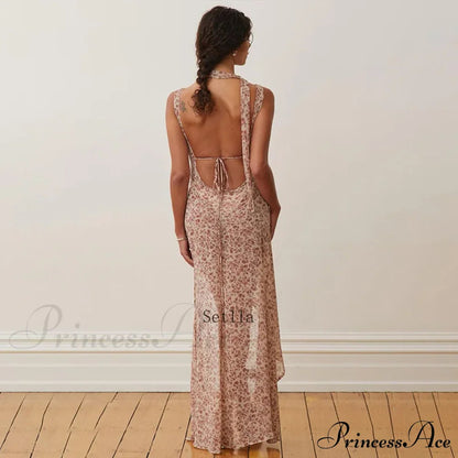 Backless Birthday Maxi Dress