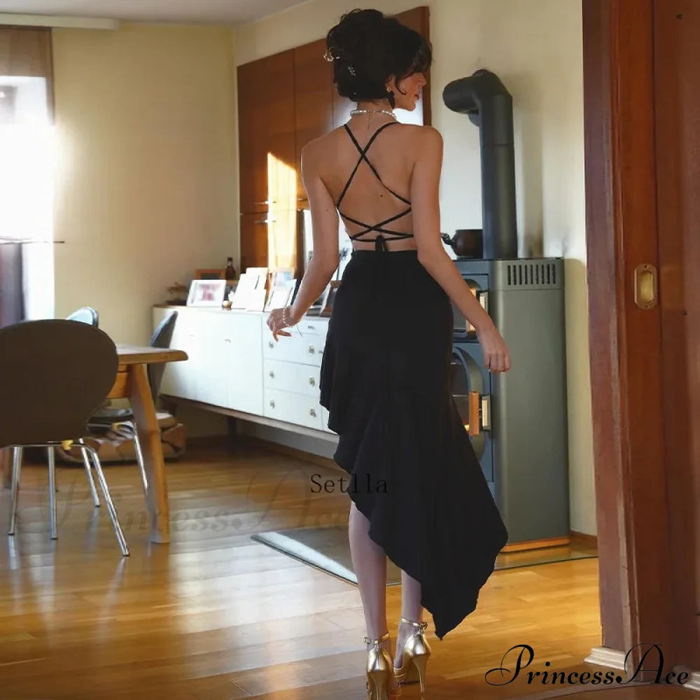 Backless Ruffle Tie Detail Sleeveless Es Summer Midi Dress