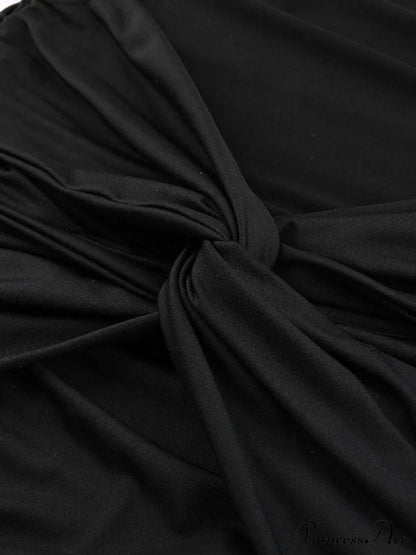 Backless Split One Shoulder Ribbed Maxi Dress
