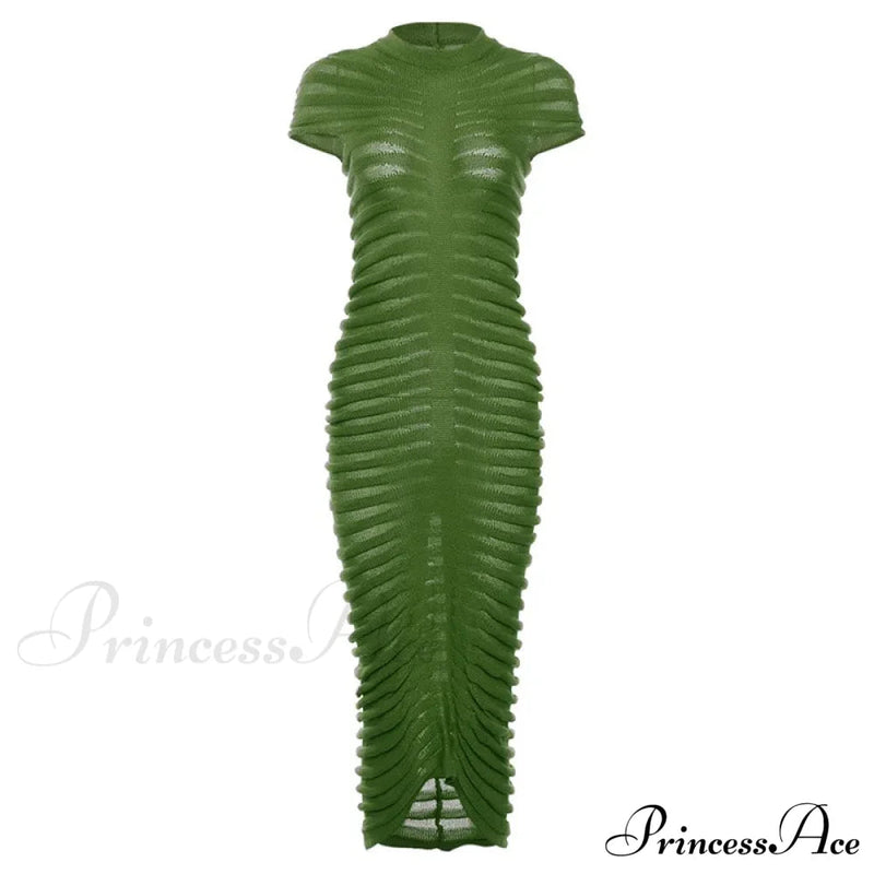 Backless V Neck Gown Maxi Dress