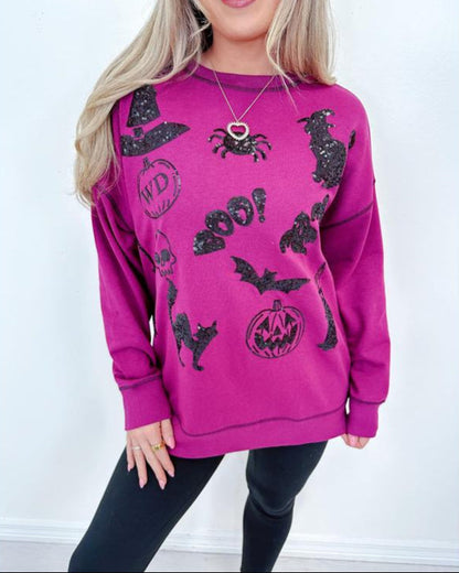 Sparkly Spells Sweatshirt-boysenberry