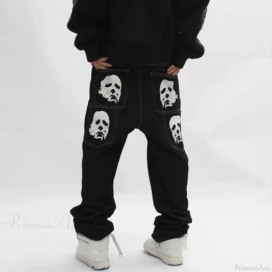 Bat Print Gothic Pant