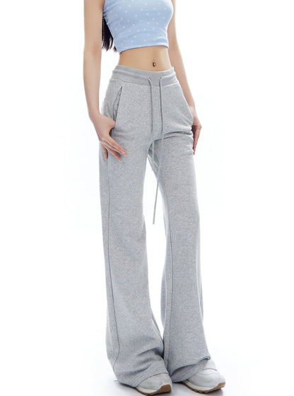 Wide-leg Drawstring Sweatpants