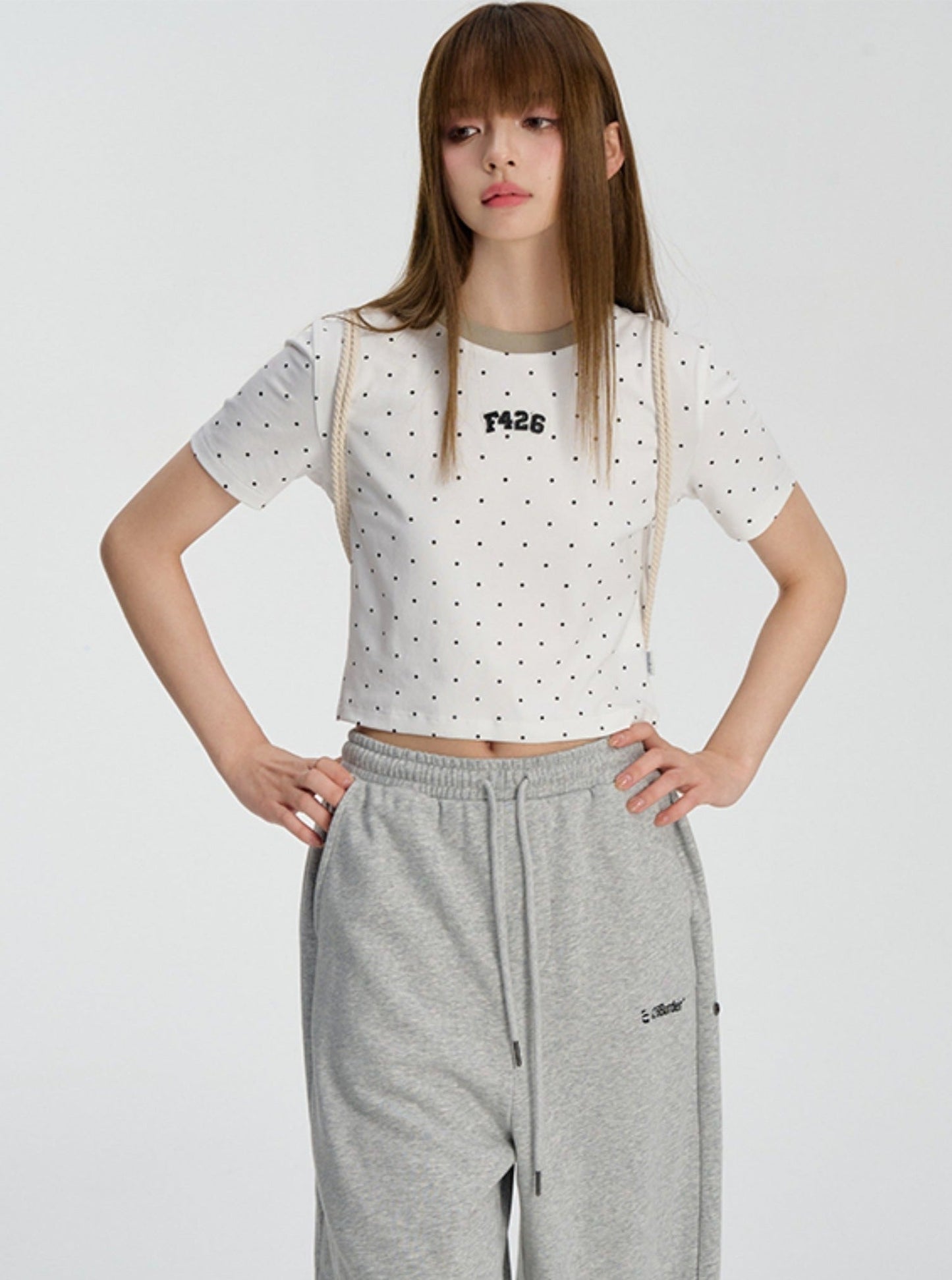 Polka Dot T-shirt in Summer Street Style