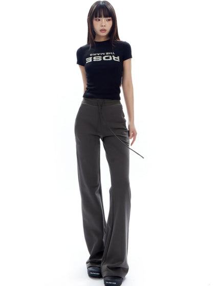 Wide-leg Drawstring Sweatpants