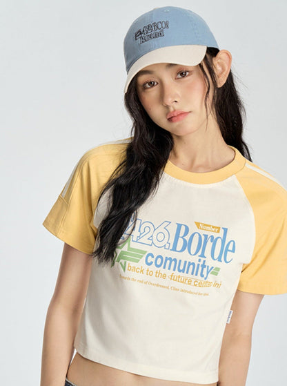 Contrasting Star Letter T-shirt