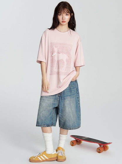 Short Sleeve T-shirt With Ribbon Bow
