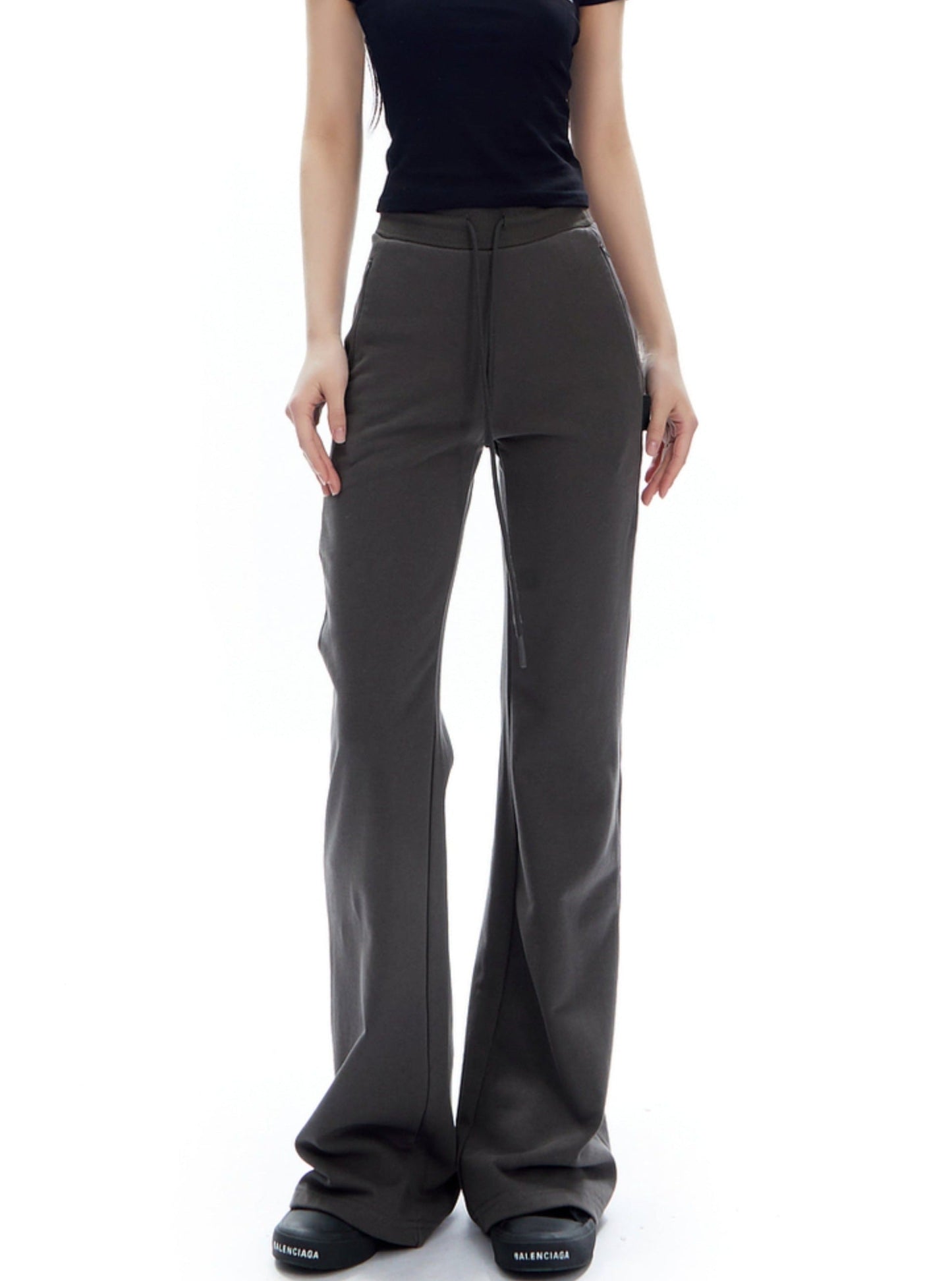 Wide-leg Drawstring Sweatpants