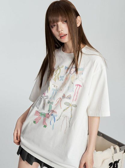 Short Sleeve T-shirt With Graffiti Design