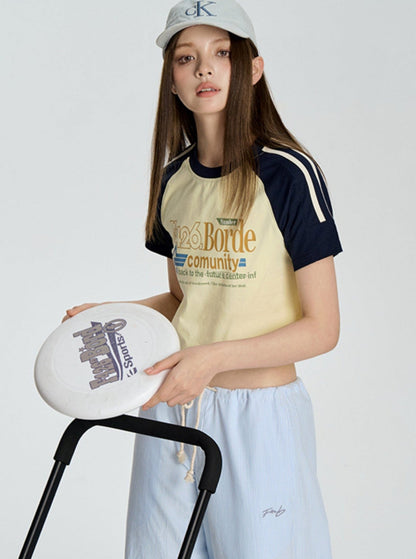 Contrasting Star Letter T-shirt