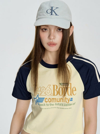Contrasting Star Letter T-shirt