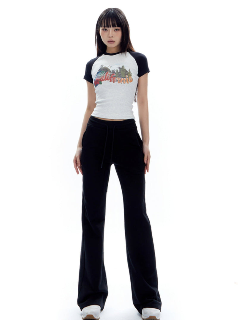 Wide-leg Drawstring Sweatpants