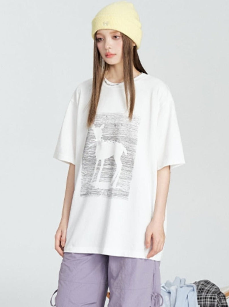 Short Sleeve T-shirt With Ribbon Bow
