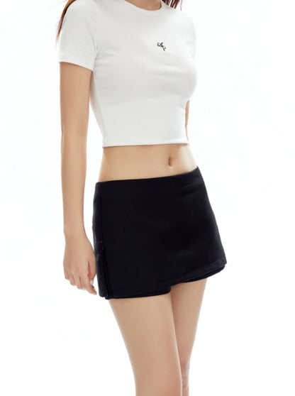 Sleek Slate Mini Skirt