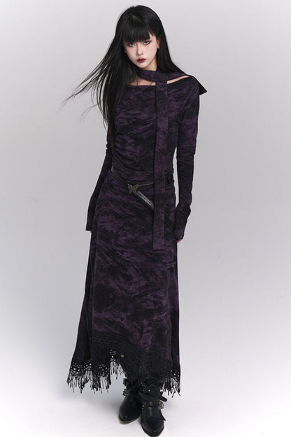 Dark Mist Tassel Maxi Dress