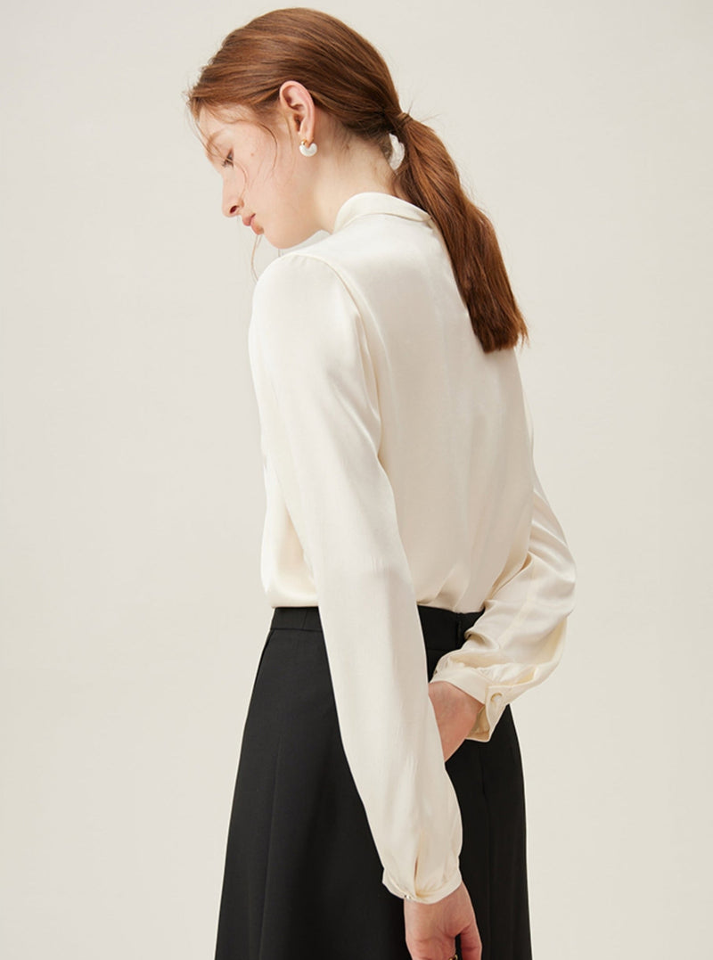 Tie-neck Long Sleeve Blouse
