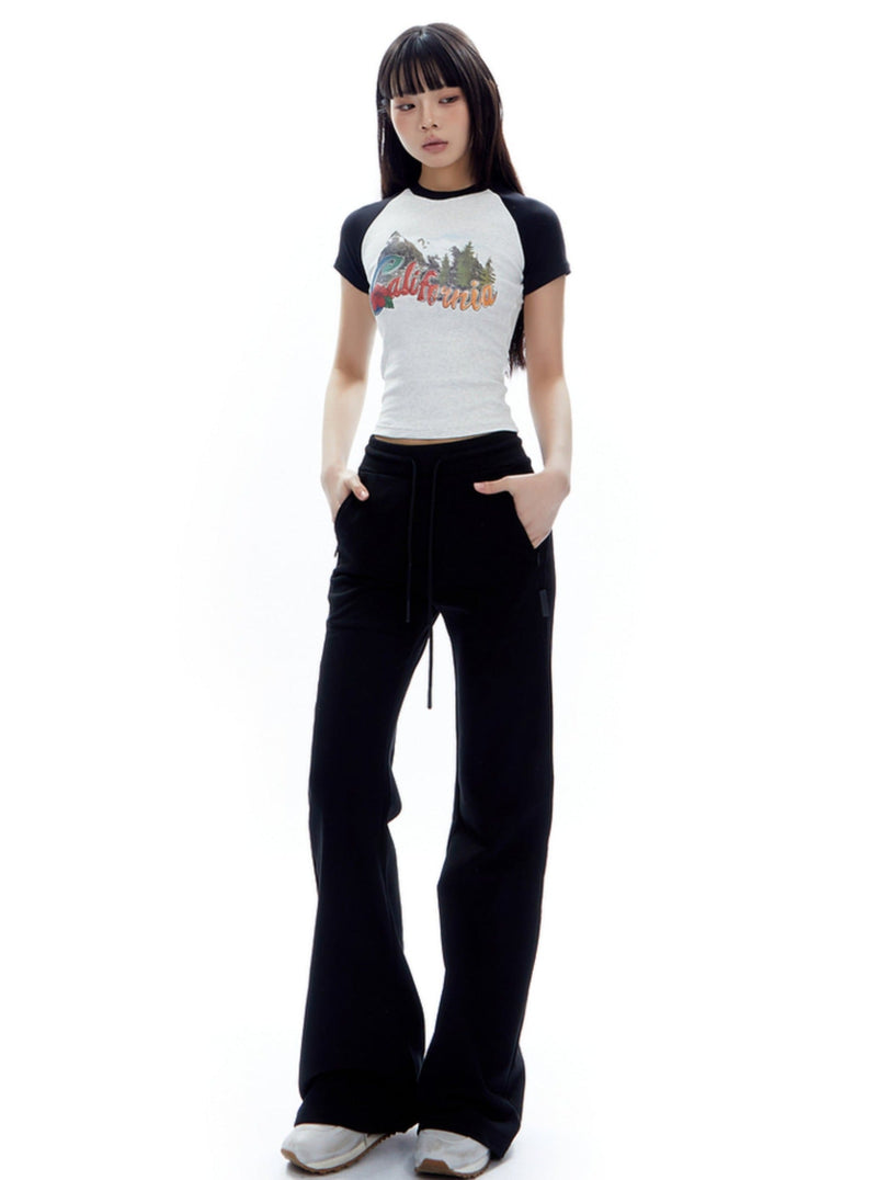 Wide-leg Drawstring Sweatpants