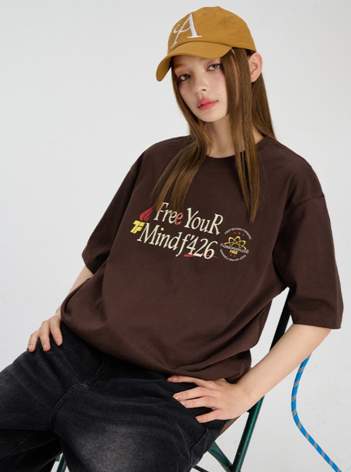Slogan Print T-shirt in Relaxed Fit