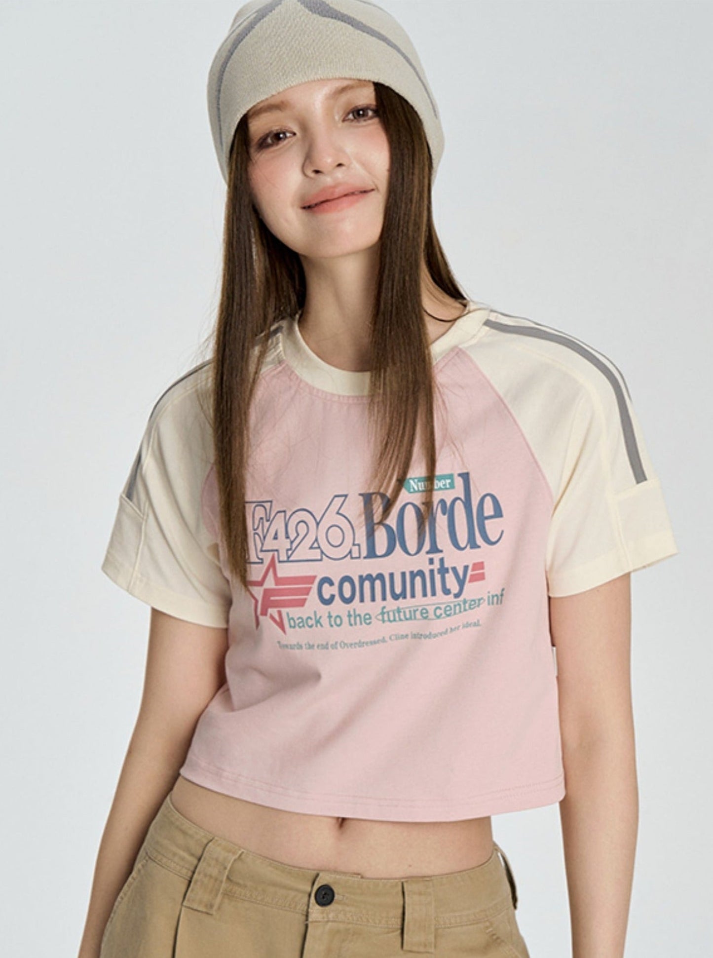 Contrasting Star Letter T-shirt