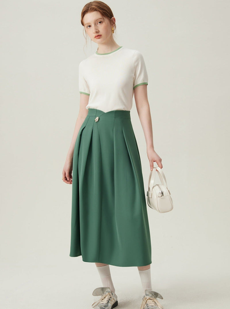 Contrast Edge Basic Everyday T-shirt