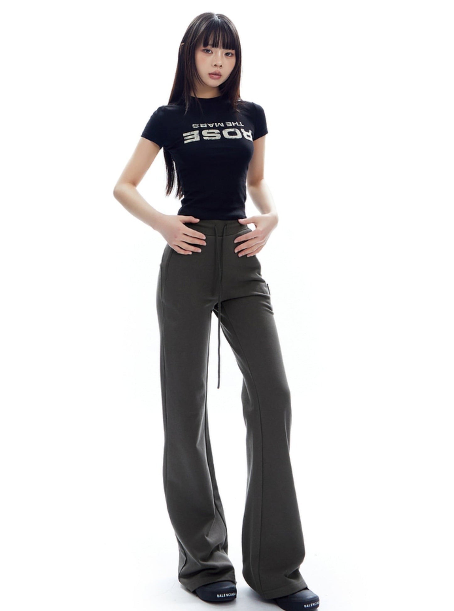 Wide-leg Drawstring Sweatpants