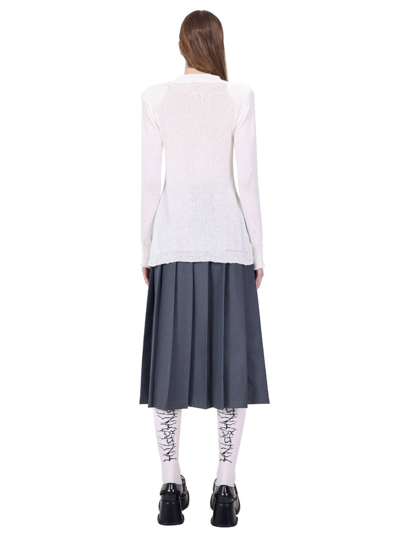 Pinkspink Gothic Tiered Pleated Skirt - Charcoal Gray