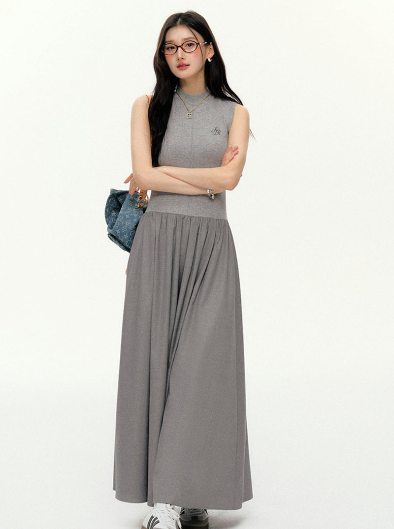 Contrast Maxi Dress