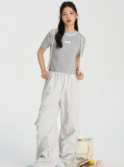 Polka Dot T-shirt in Summer Street Style