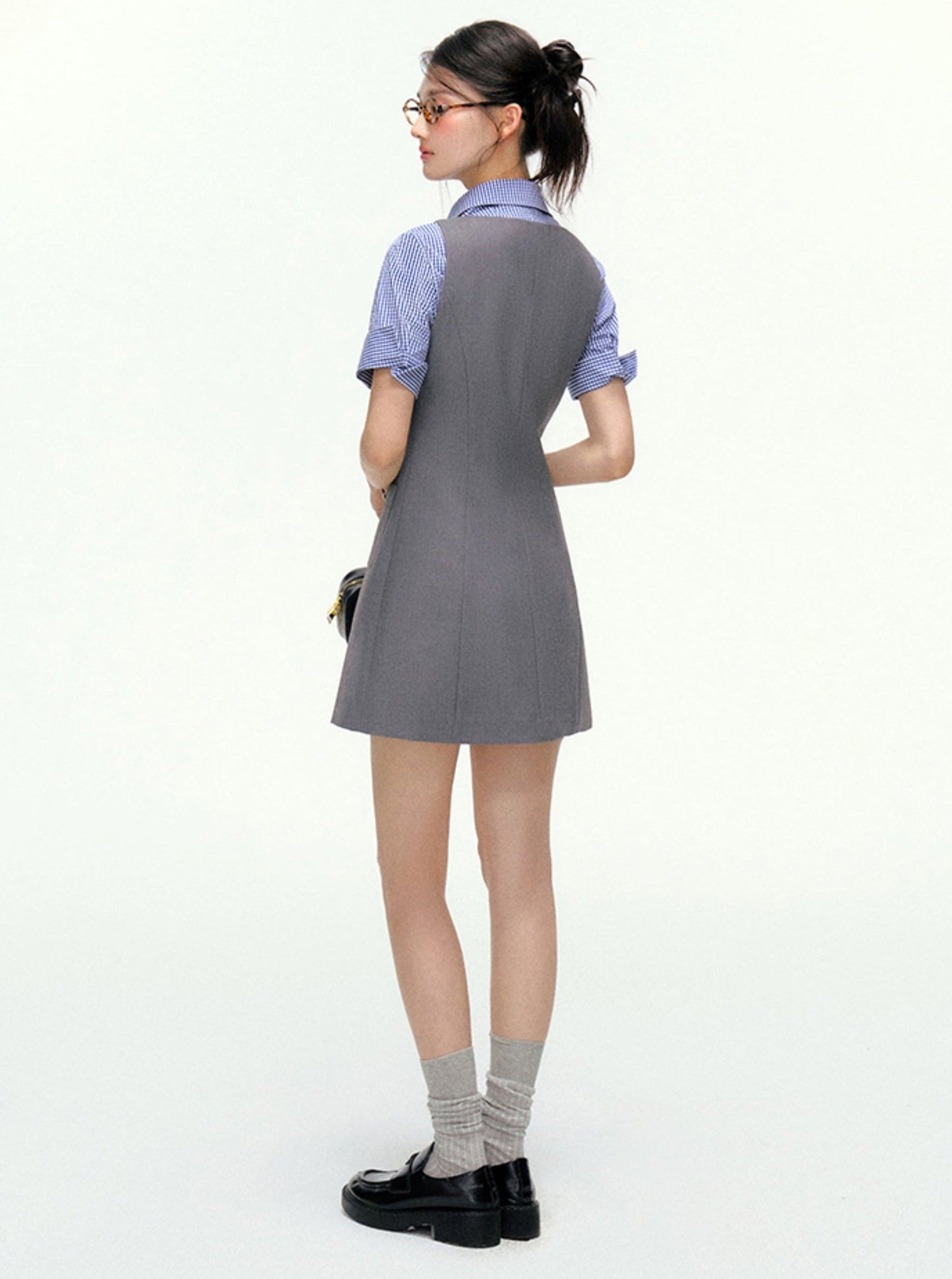 Sleeveless A-line Mini Dress - Sporty Pocket Detail Tank Tunic