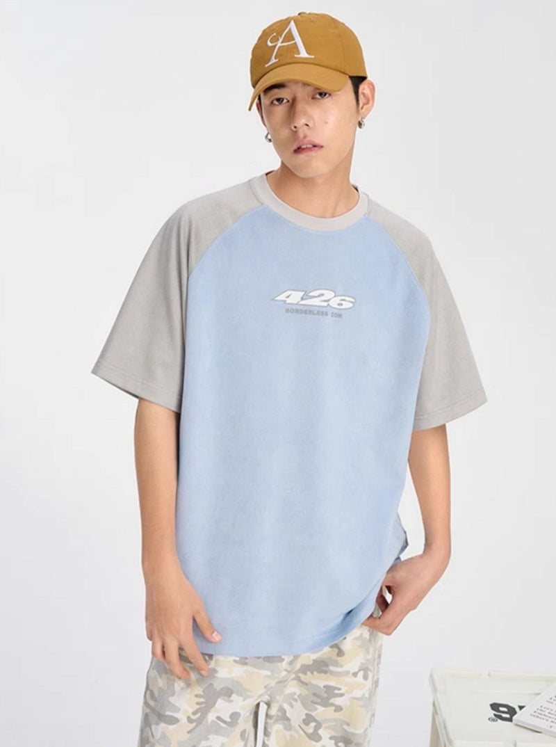 Summer T-shirt in Faux Suede Fabric