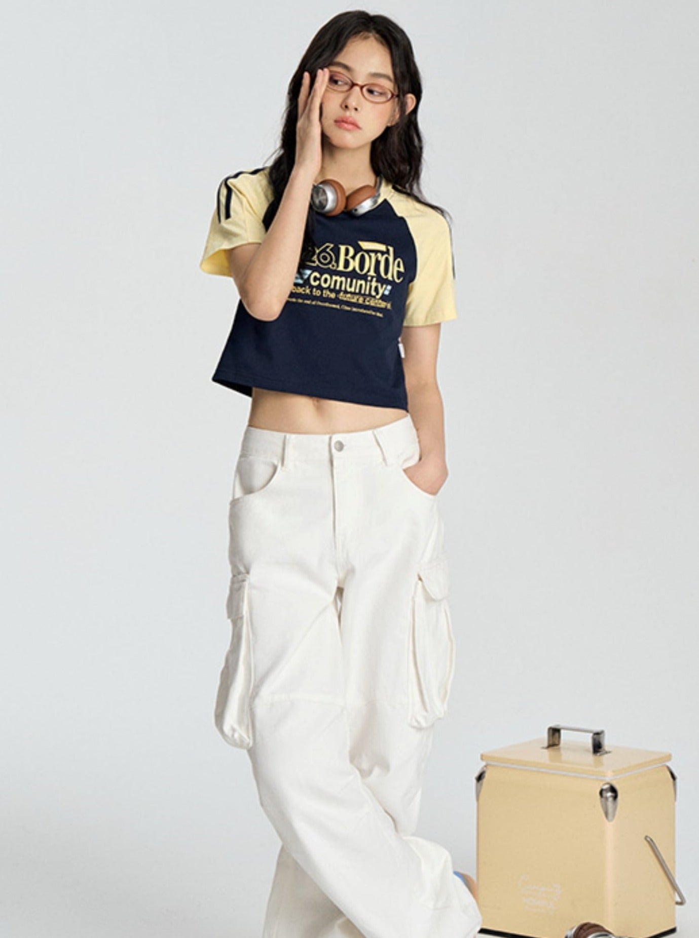 Contrasting Star Letter T-shirt