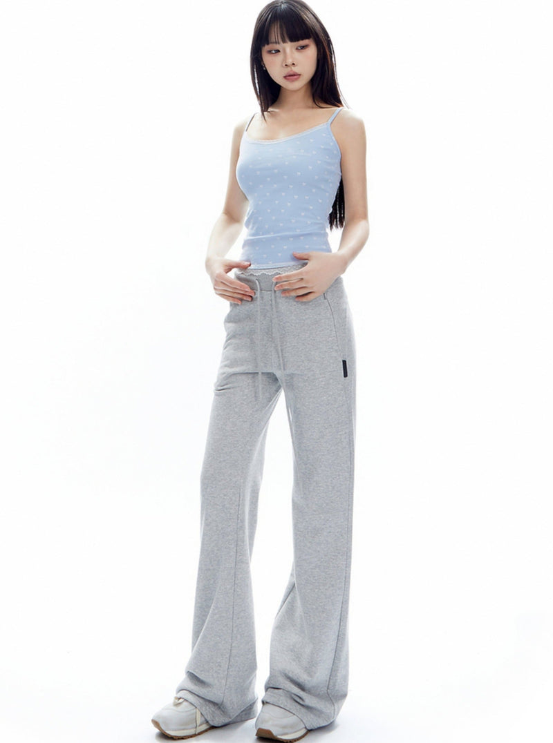 Wide-leg Drawstring Sweatpants
