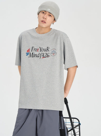 Slogan Print T-shirt in Relaxed Fit