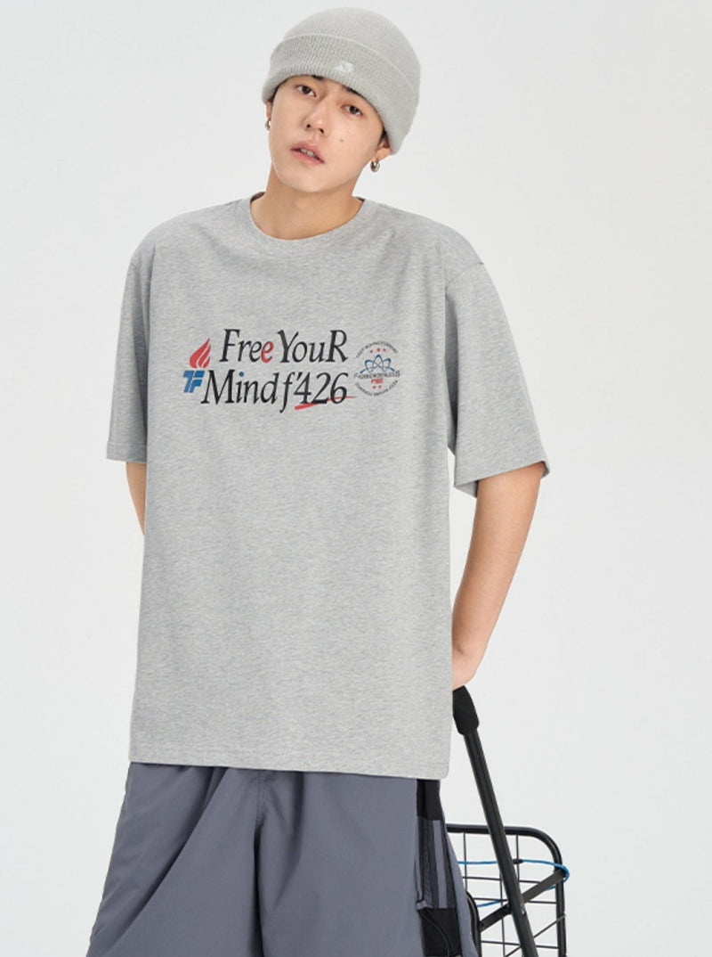 Slogan Print T-shirt in Relaxed Fit