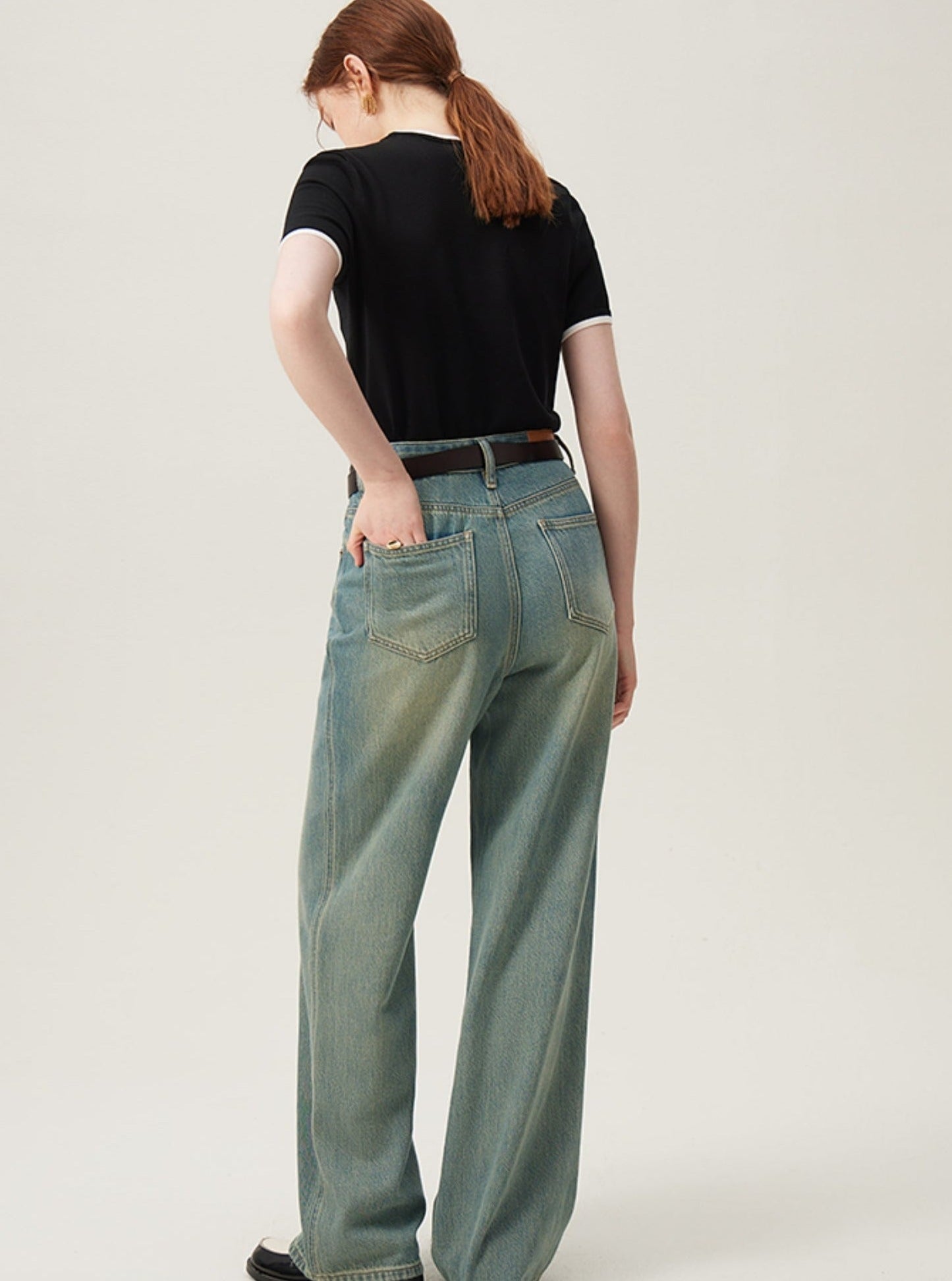 Contrast Edge Basic Everyday T-shirt